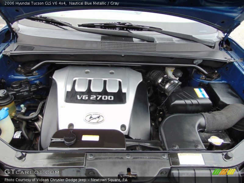 Nautical Blue Metallic / Gray 2006 Hyundai Tucson GLS V6 4x4