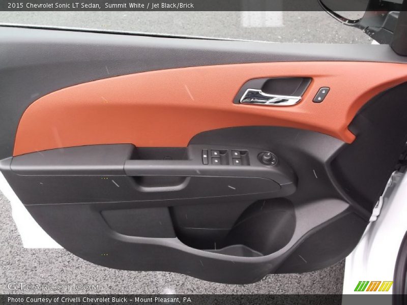 Summit White / Jet Black/Brick 2015 Chevrolet Sonic LT Sedan