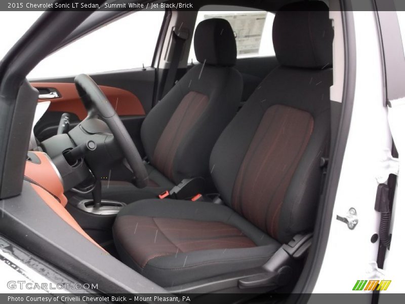 Summit White / Jet Black/Brick 2015 Chevrolet Sonic LT Sedan