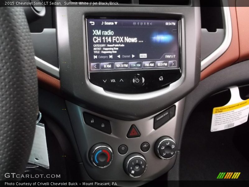 Summit White / Jet Black/Brick 2015 Chevrolet Sonic LT Sedan