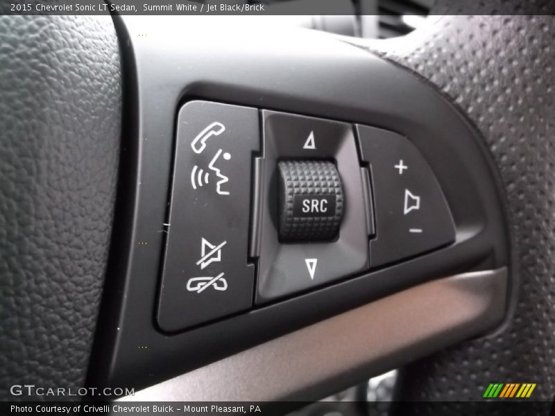 Summit White / Jet Black/Brick 2015 Chevrolet Sonic LT Sedan