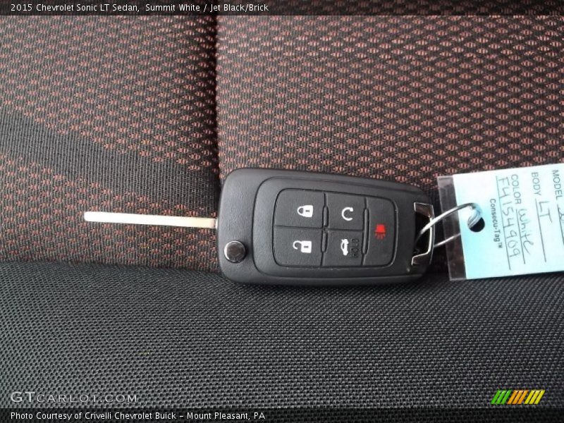 Summit White / Jet Black/Brick 2015 Chevrolet Sonic LT Sedan