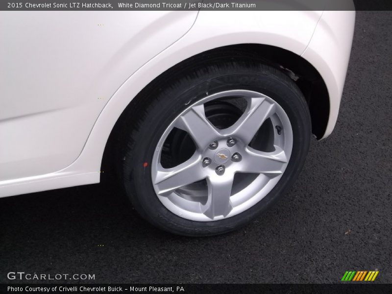 White Diamond Tricoat / Jet Black/Dark Titanium 2015 Chevrolet Sonic LTZ Hatchback