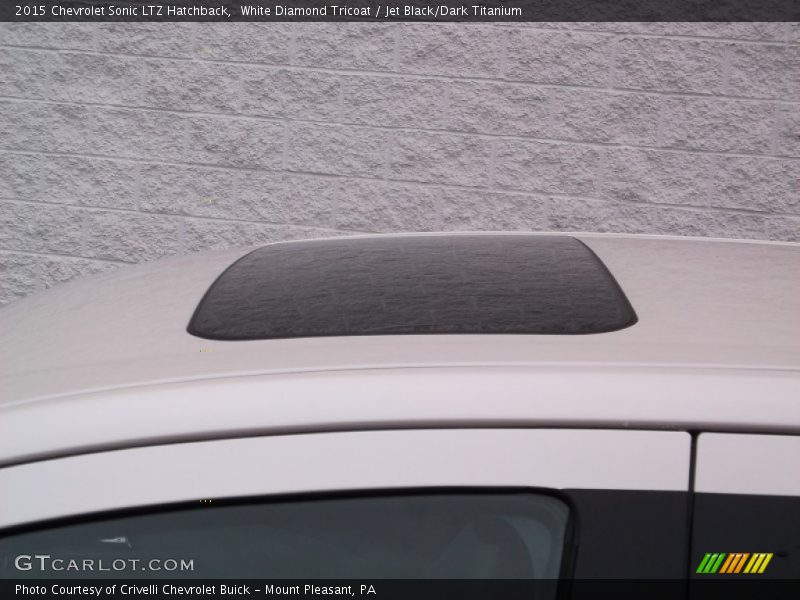 White Diamond Tricoat / Jet Black/Dark Titanium 2015 Chevrolet Sonic LTZ Hatchback
