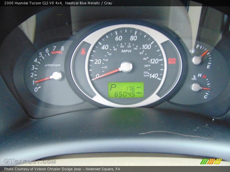 Nautical Blue Metallic / Gray 2006 Hyundai Tucson GLS V6 4x4