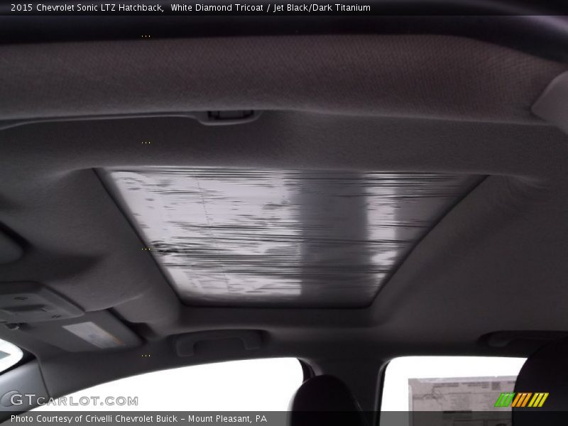 White Diamond Tricoat / Jet Black/Dark Titanium 2015 Chevrolet Sonic LTZ Hatchback
