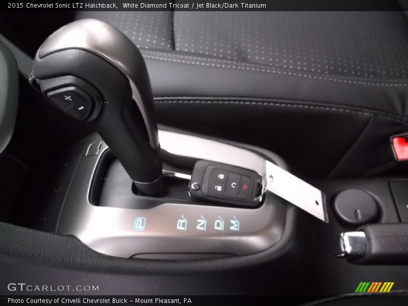 White Diamond Tricoat / Jet Black/Dark Titanium 2015 Chevrolet Sonic LTZ Hatchback