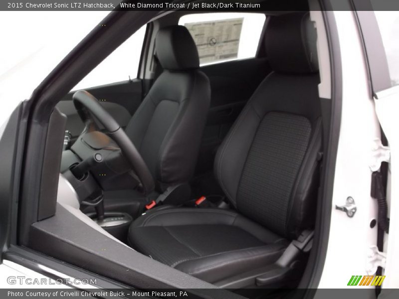 White Diamond Tricoat / Jet Black/Dark Titanium 2015 Chevrolet Sonic LTZ Hatchback