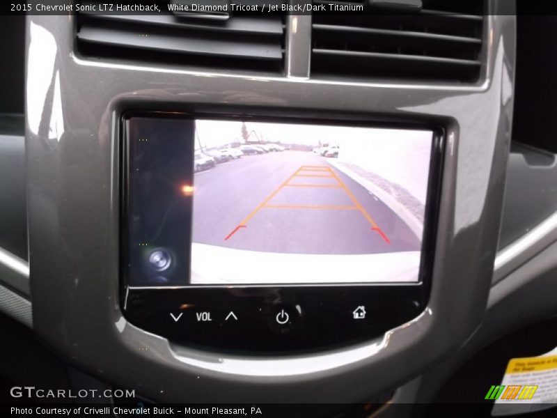 White Diamond Tricoat / Jet Black/Dark Titanium 2015 Chevrolet Sonic LTZ Hatchback