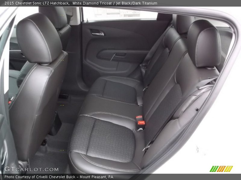 White Diamond Tricoat / Jet Black/Dark Titanium 2015 Chevrolet Sonic LTZ Hatchback