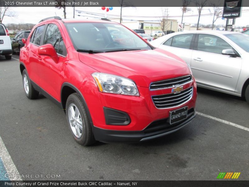 Blaze Red / Jet Black 2015 Chevrolet Trax LT AWD