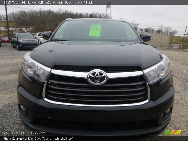 Attitude Black Metallic / Black 2015 Toyota Highlander XLE AWD