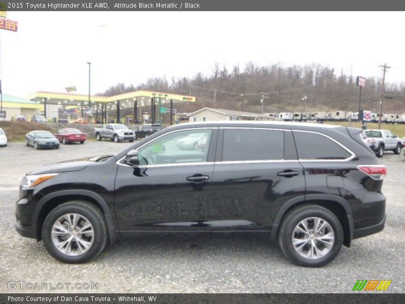 Attitude Black Metallic / Black 2015 Toyota Highlander XLE AWD