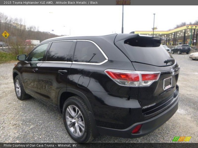 Attitude Black Metallic / Black 2015 Toyota Highlander XLE AWD