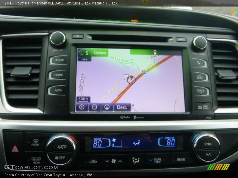 Attitude Black Metallic / Black 2015 Toyota Highlander XLE AWD