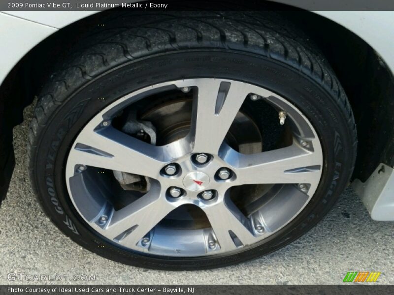 Liquid Platinum Metallic / Ebony 2009 Pontiac Vibe GT