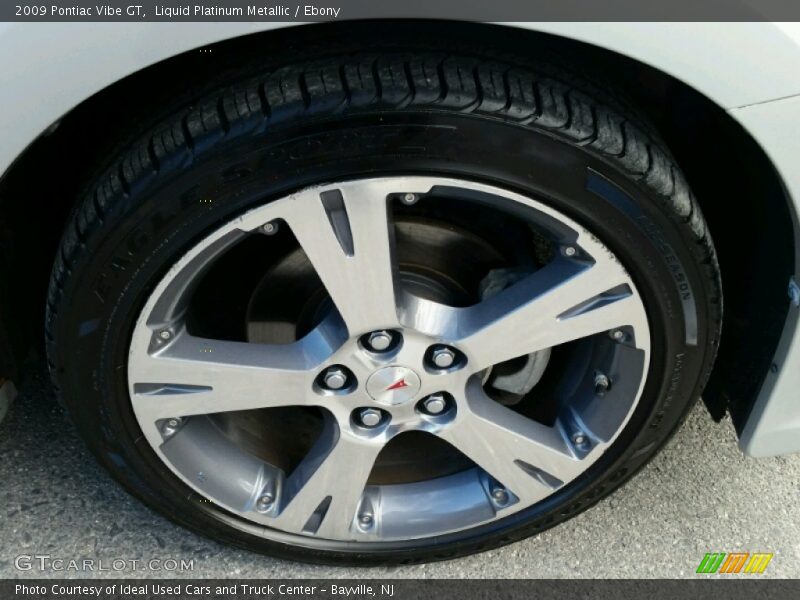Liquid Platinum Metallic / Ebony 2009 Pontiac Vibe GT