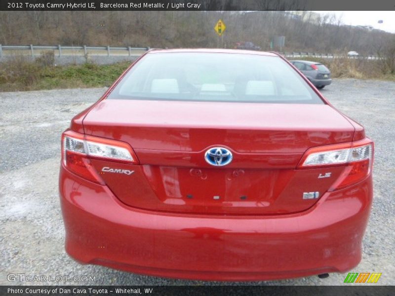 Barcelona Red Metallic / Light Gray 2012 Toyota Camry Hybrid LE