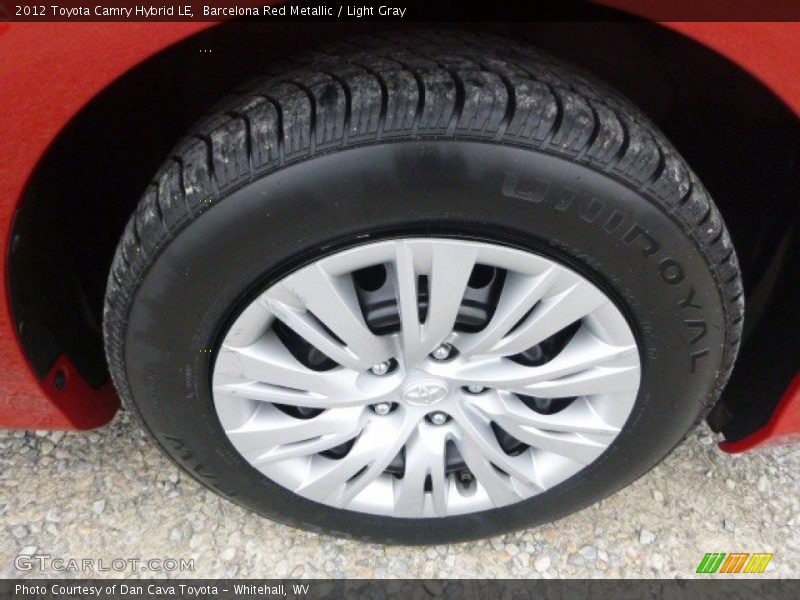 Barcelona Red Metallic / Light Gray 2012 Toyota Camry Hybrid LE
