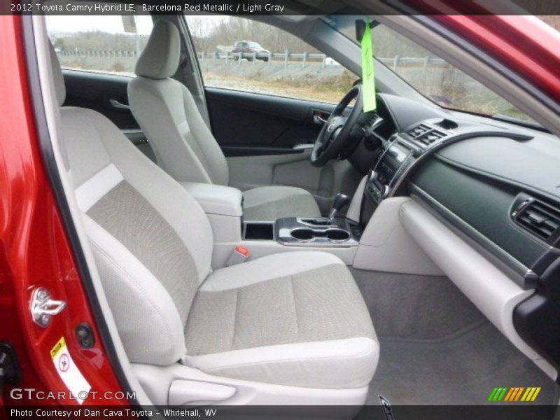 Barcelona Red Metallic / Light Gray 2012 Toyota Camry Hybrid LE