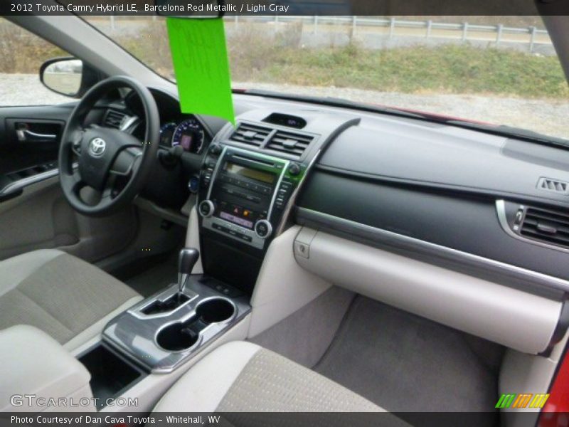 Barcelona Red Metallic / Light Gray 2012 Toyota Camry Hybrid LE