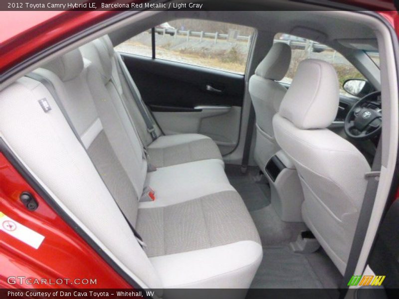 Barcelona Red Metallic / Light Gray 2012 Toyota Camry Hybrid LE