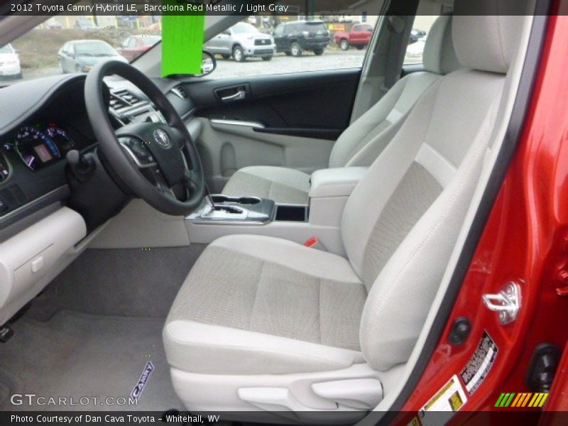 Barcelona Red Metallic / Light Gray 2012 Toyota Camry Hybrid LE