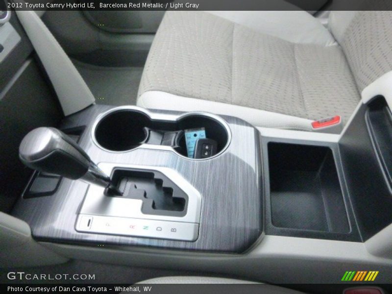 Barcelona Red Metallic / Light Gray 2012 Toyota Camry Hybrid LE