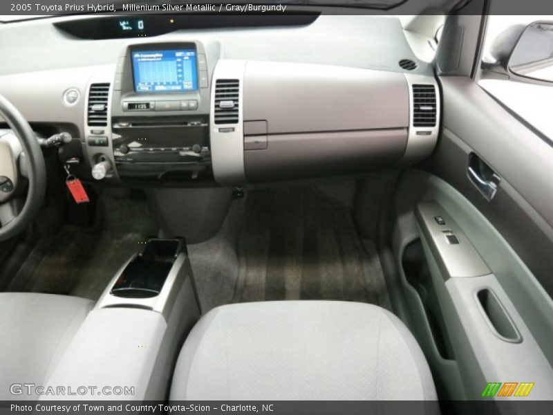 Millenium Silver Metallic / Gray/Burgundy 2005 Toyota Prius Hybrid
