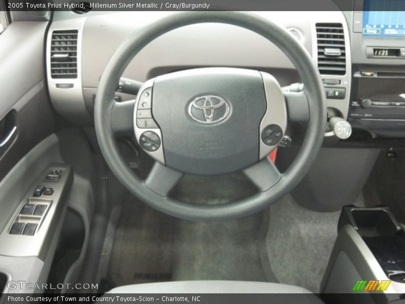 Millenium Silver Metallic / Gray/Burgundy 2005 Toyota Prius Hybrid