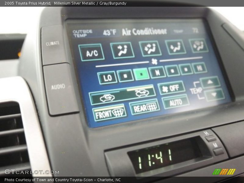 Millenium Silver Metallic / Gray/Burgundy 2005 Toyota Prius Hybrid