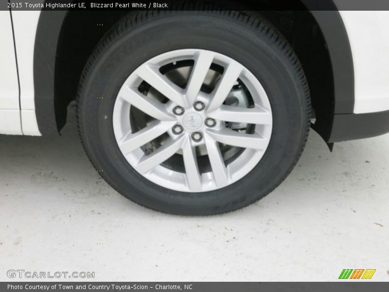 Blizzard Pearl White / Black 2015 Toyota Highlander LE