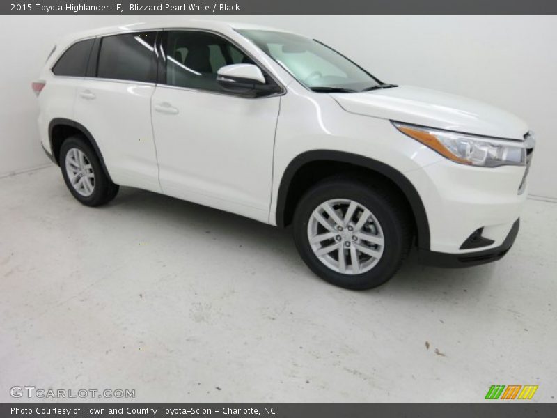 Blizzard Pearl White / Black 2015 Toyota Highlander LE