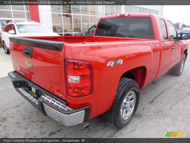 Victory Red / Dark Titanium 2010 Chevrolet Silverado 1500 Extended Cab 4x4