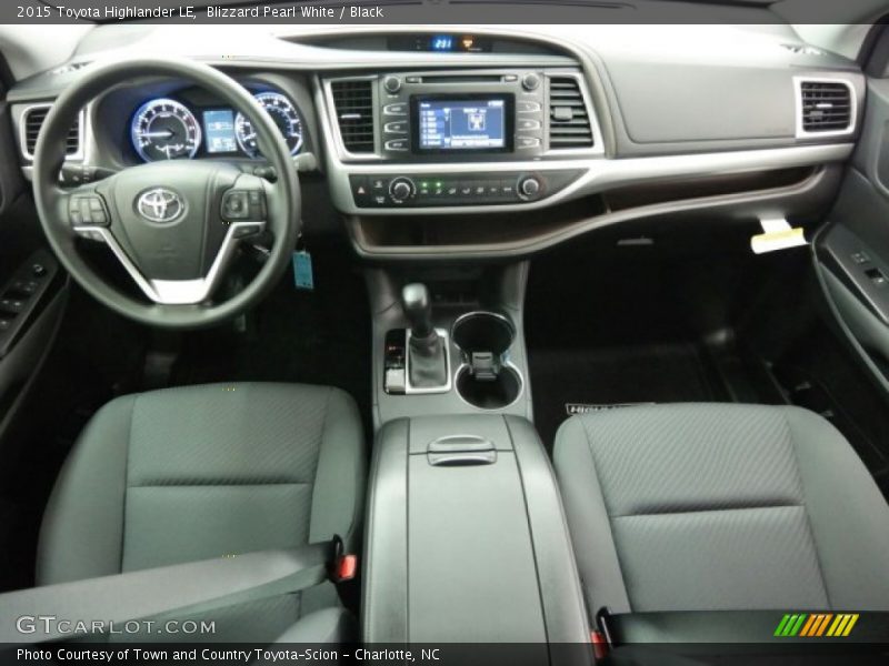 Blizzard Pearl White / Black 2015 Toyota Highlander LE
