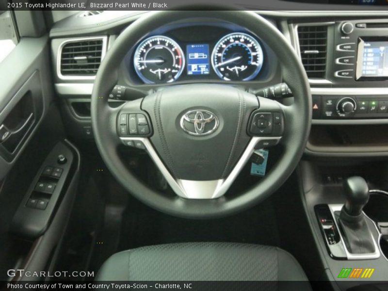Blizzard Pearl White / Black 2015 Toyota Highlander LE