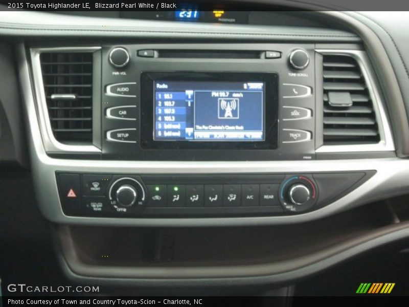Blizzard Pearl White / Black 2015 Toyota Highlander LE