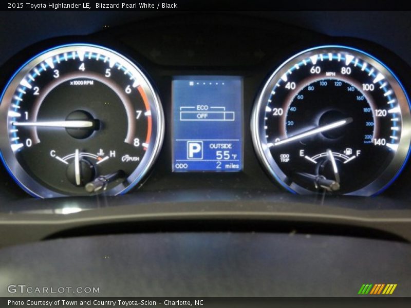 Blizzard Pearl White / Black 2015 Toyota Highlander LE