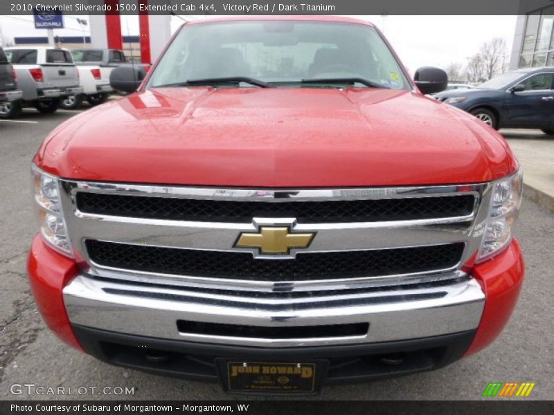 Victory Red / Dark Titanium 2010 Chevrolet Silverado 1500 Extended Cab 4x4