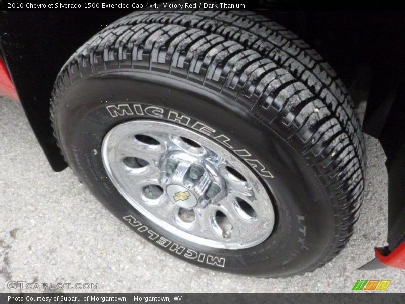 Victory Red / Dark Titanium 2010 Chevrolet Silverado 1500 Extended Cab 4x4