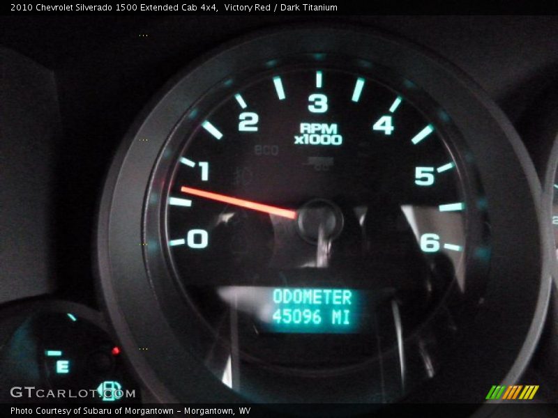 Victory Red / Dark Titanium 2010 Chevrolet Silverado 1500 Extended Cab 4x4