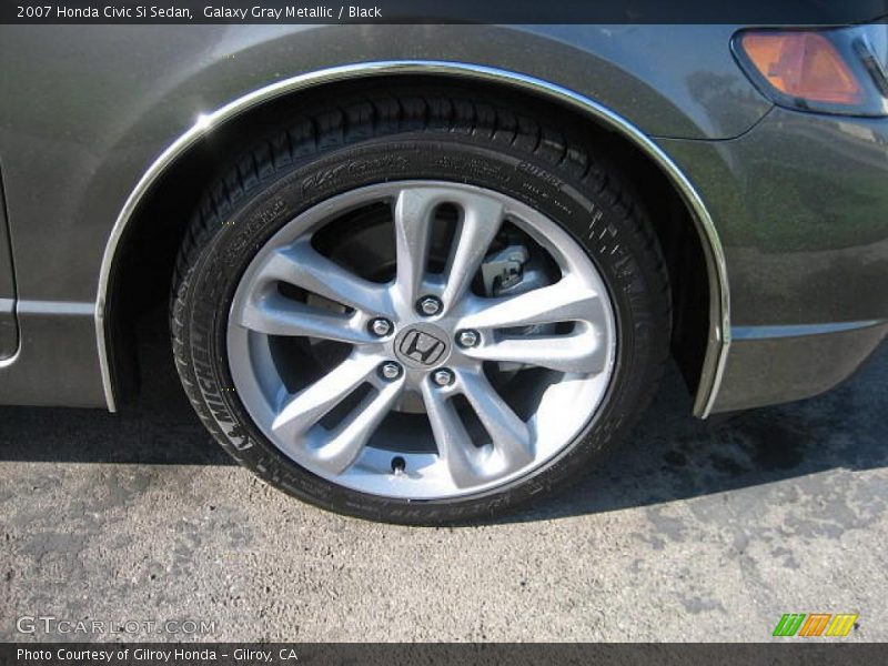 Galaxy Gray Metallic / Black 2007 Honda Civic Si Sedan