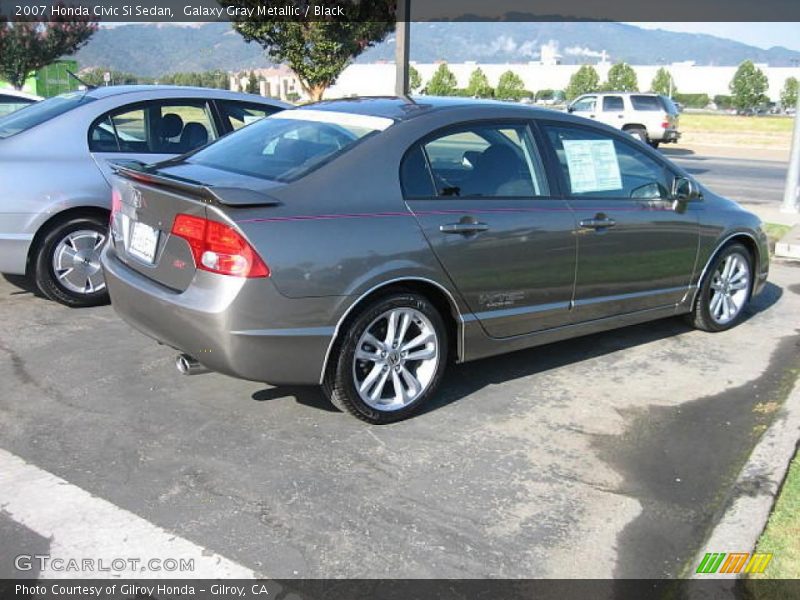 Galaxy Gray Metallic / Black 2007 Honda Civic Si Sedan