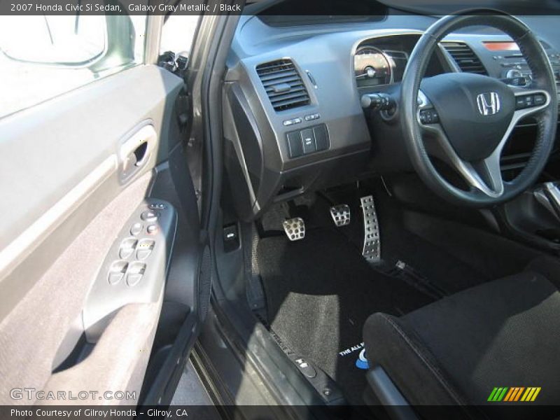 Galaxy Gray Metallic / Black 2007 Honda Civic Si Sedan