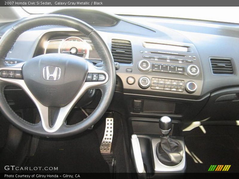 Galaxy Gray Metallic / Black 2007 Honda Civic Si Sedan