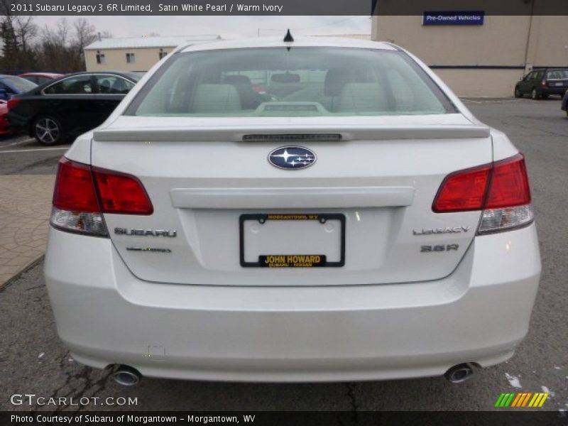 Satin White Pearl / Warm Ivory 2011 Subaru Legacy 3.6R Limited
