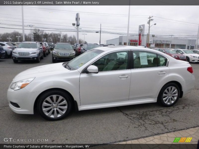 Satin White Pearl / Warm Ivory 2011 Subaru Legacy 3.6R Limited