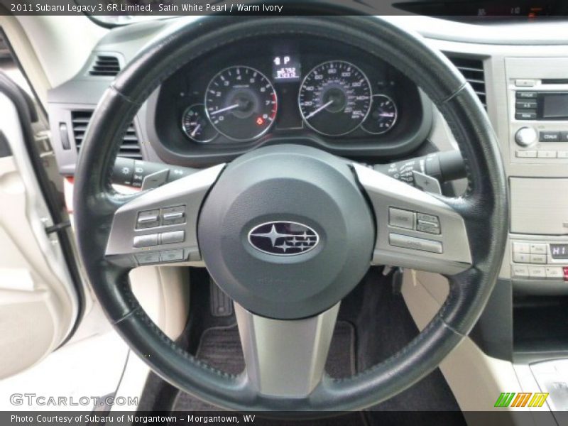 Satin White Pearl / Warm Ivory 2011 Subaru Legacy 3.6R Limited