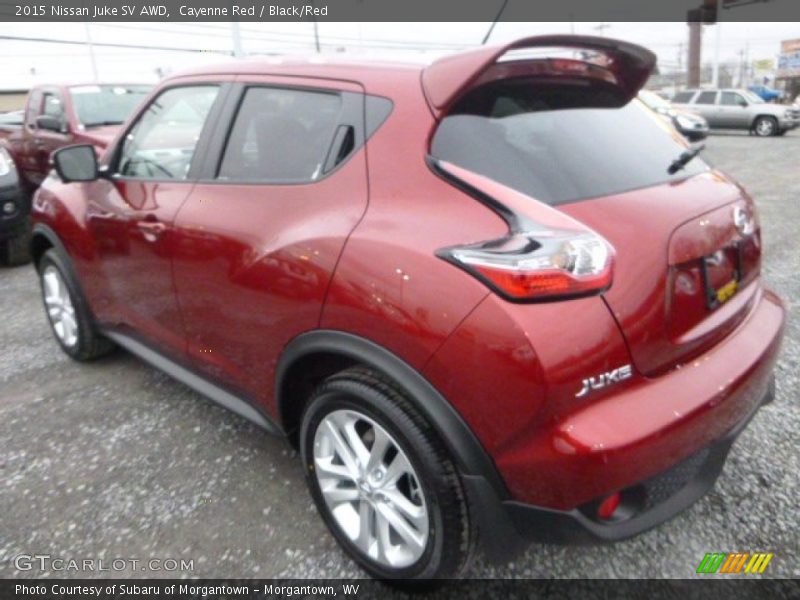 Cayenne Red / Black/Red 2015 Nissan Juke SV AWD