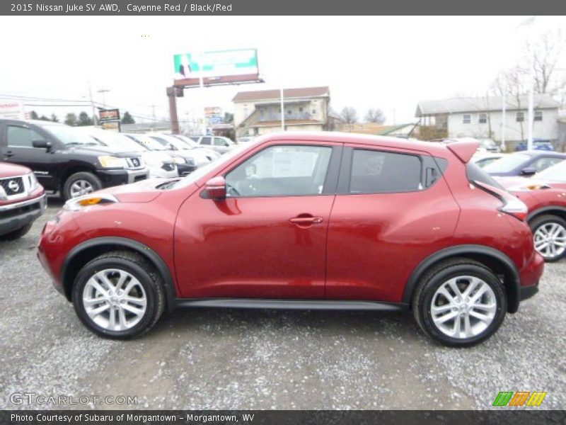 Cayenne Red / Black/Red 2015 Nissan Juke SV AWD